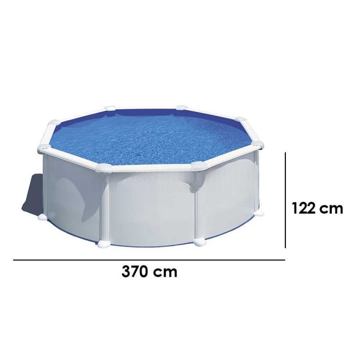 Gre Atlantis Rotonda Ø350 × 120 cm teräsallas, 11 250 l, Aqualoon-suodatin
