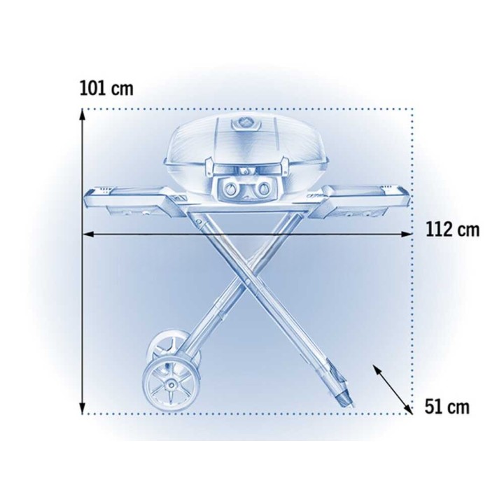Napoleon TravelQ PRO285X Phantom kaasugrilli, 4,1 kW, 54 × 37 cm