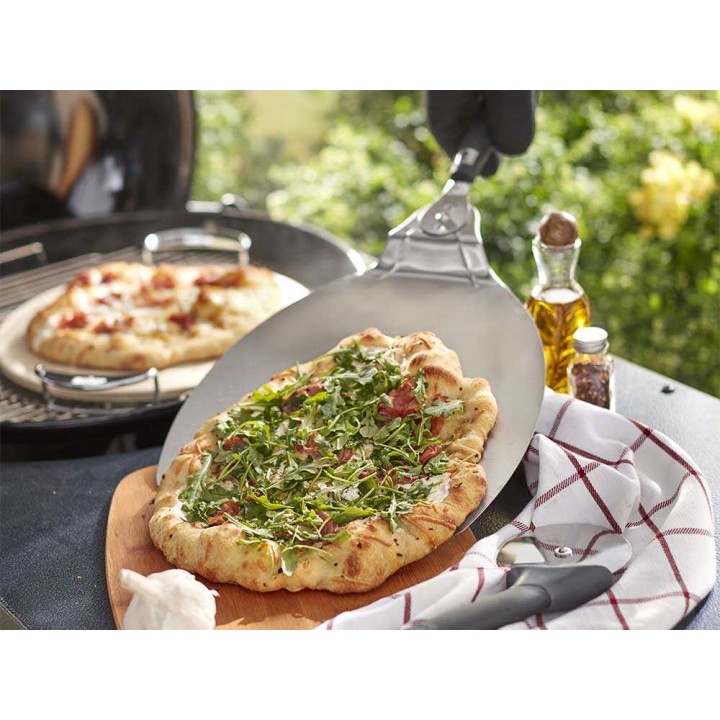 Weber pizza-lapio ruostumatonta terästä, kääntyvä kahva, 4,3 × 31,5 × 57 cm