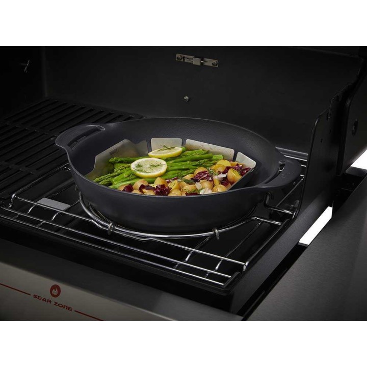 Weber Crafted -wokki höyrytyskorilla, emaloitu valurauta, 5,7 l