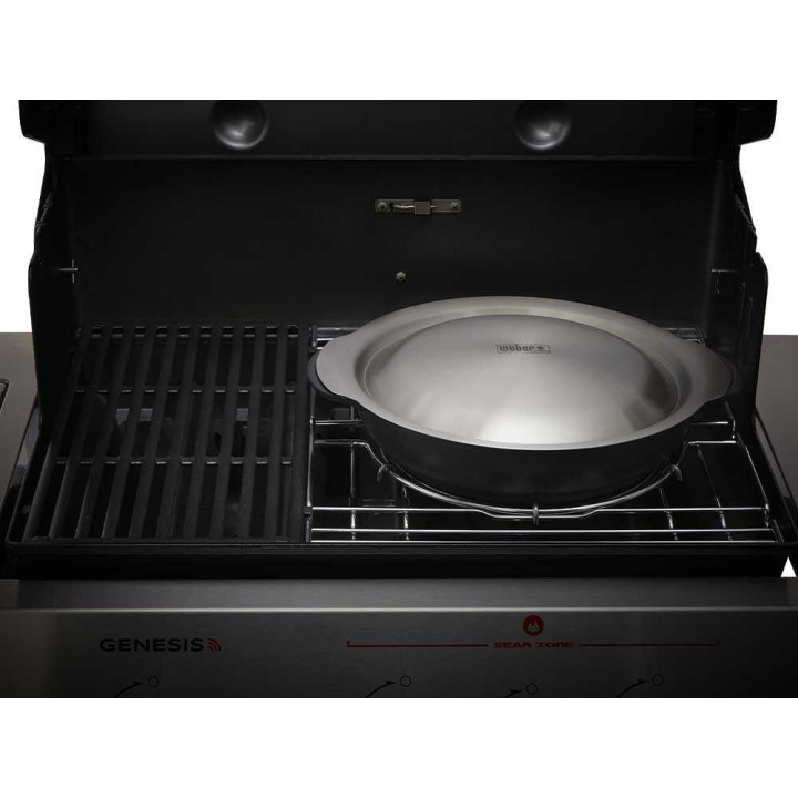 Weber Crafted -wokki höyrytyskorilla, emaloitu valurauta, 5,7 l