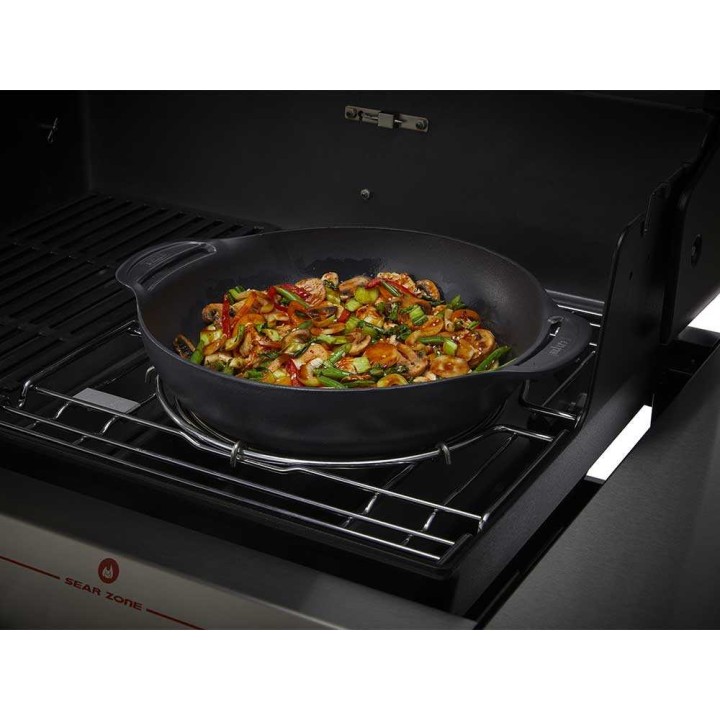Weber Crafted -wokki höyrytyskorilla, emaloitu valurauta, 5,7 l