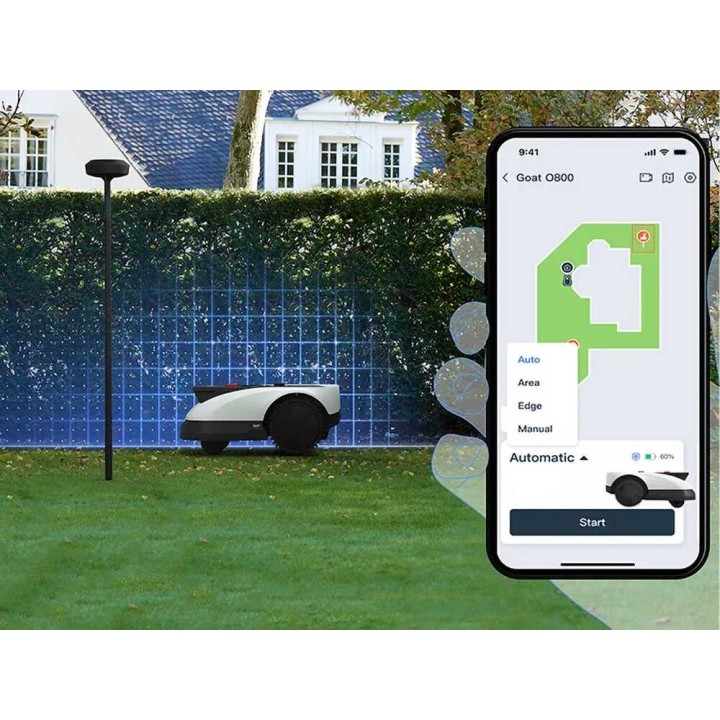 Ecovacs GOAT O800 RTK -robottiruohonleikkuri, 800 m², ilman rajakaapelia