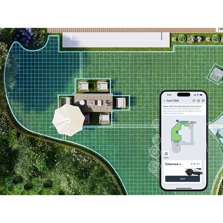 Ecovacs GOAT O800 RTK -robottiruohonleikkuri, 800 m², ilman rajakaapelia