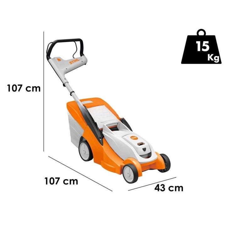 STIHL RMA 239 C akkuruohonleikkuri, 37 cm, 36 V, 5 Ah, 330 m²