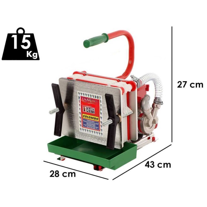 Rover Colombo INOX 6 viinisuodatin, 0,5 HP, 6 kartonkia, 20 × 20 cm