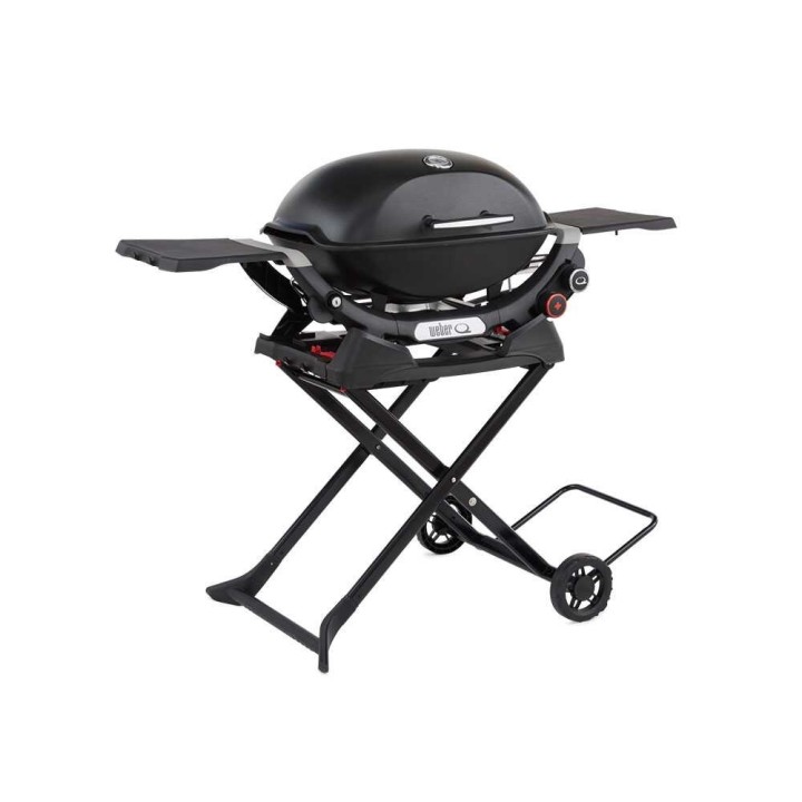 Weber Q1000/Q2000 siirrettävä grillikärry, kompakti rakenne ja kestävät pyörät