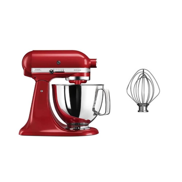KitchenAid Artisan 5KSM125-EER planetaarinen yleiskone, 4,8 l, 300 W, punainen
