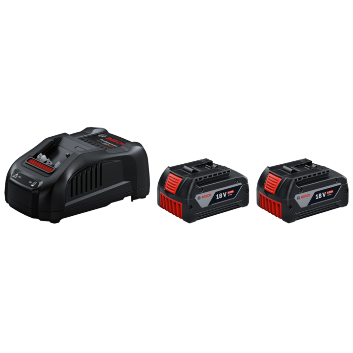 Bosch Professional GBA 18V aloitussarja, 2 × 5,0 Ah, laturi