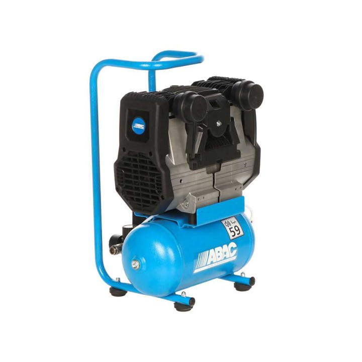 ABAC START QUIETE OS10 hiljainen öljytön kompressori, 1 HP, 6 l, 9 bar