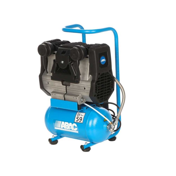 ABAC START QUIETE OS10 hiljainen öljytön kompressori, 1 HP, 6 l, 9 bar