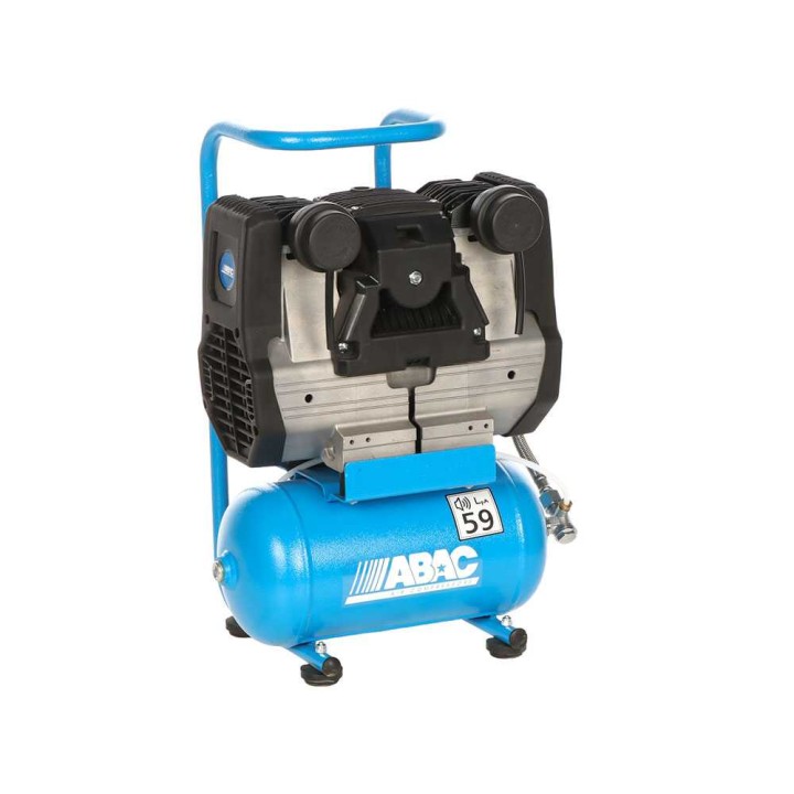 ABAC START QUIETE OS10 hiljainen öljytön kompressori, 1 HP, 6 l, 9 bar