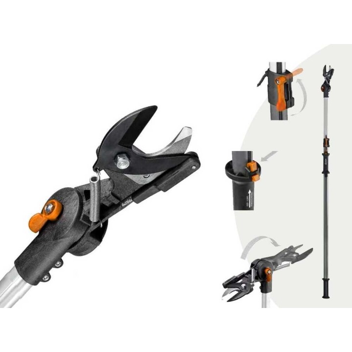 JOLLY ITALIA Elio 168/268 teleskooppioksasakset, 263–400 cm, Ø35 mm