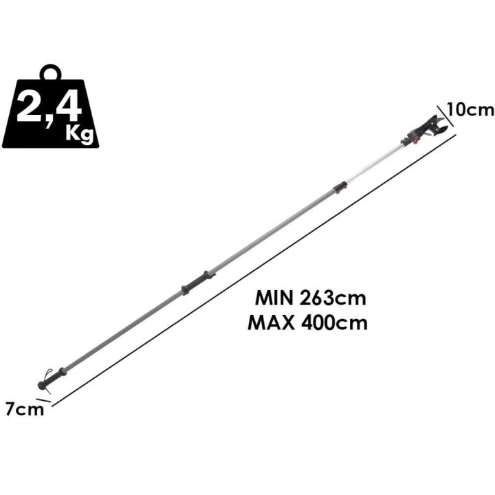 JOLLY ITALIA Elio 168/268 teleskooppioksasakset, 263–400 cm, Ø35 mm