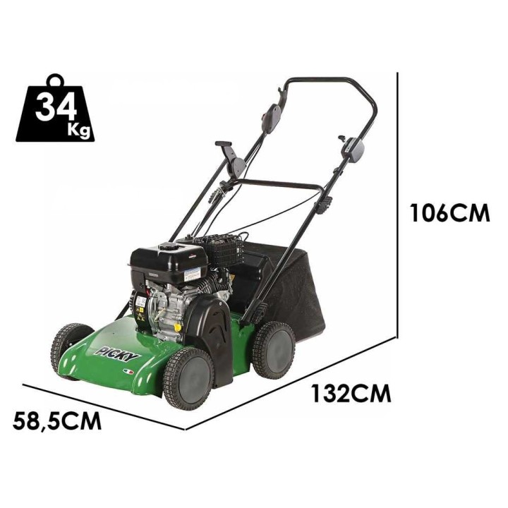 Marina Systems Picky B työnnettävä bensiinikäyttöinen lakaisukone, Briggs & Stratton XR750, 6 HP