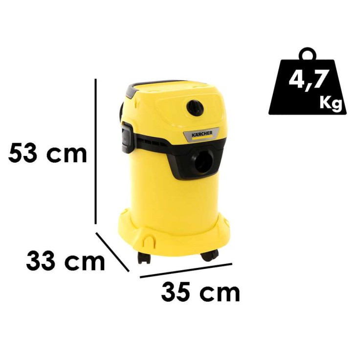 Kärcher WD 3 V-19/4/20 märkä-kuivaimuri, 1 000 W, 19 l
