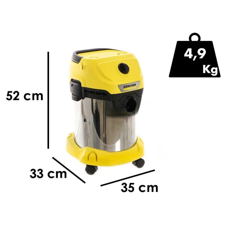 Karcher WD 3 S V-19/4/20 märkä- ja kuivaimuri, 1 000 W, 19 l