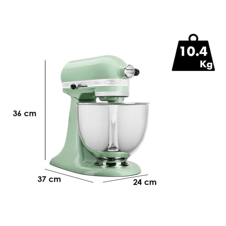 KitchenAid Artisan 5KSM125-EPT planetaarinen yleiskone, pistachio, 4,8 l, 300 W