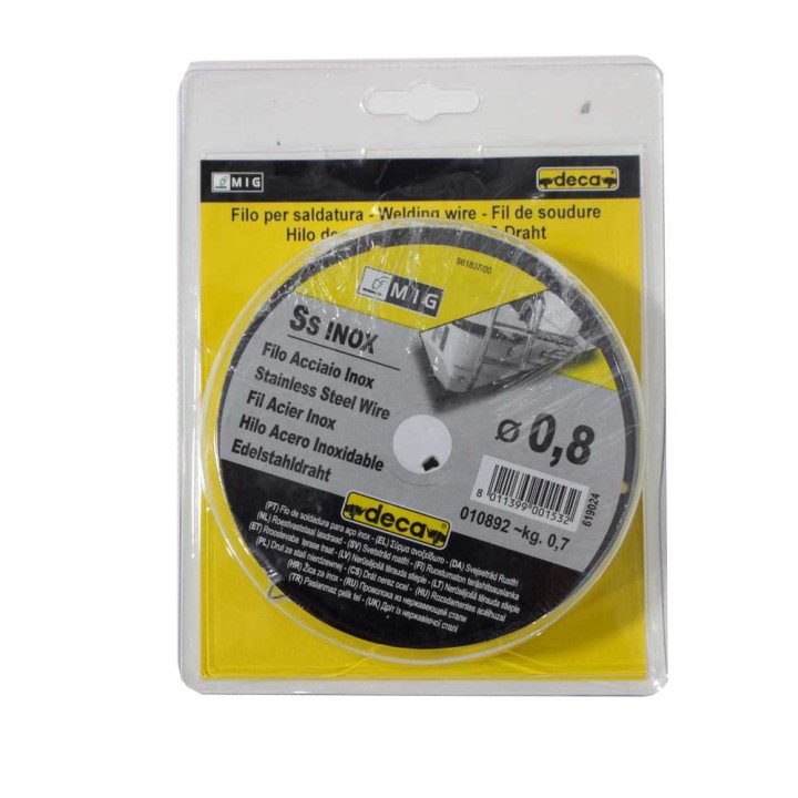 Ruostumaton hitsauslanka 0 8 mm kela 100 mm 0 7 kg 65 220 A