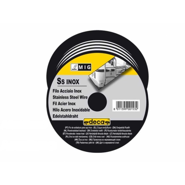Ruostumaton hitsauslanka 0,8 mm, kela 100 mm, 0,7 kg, 65–220 A