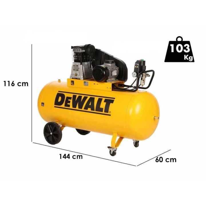 DeWalt DXCMB4T200HE hihnakompressori, 200 l, 4 HP, 400 V, 10 bar