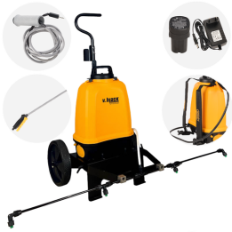 Volpi V BLACK VITA 12 akkukäyttöinen reppuruisku 12 l 14 4 V trolley kärry