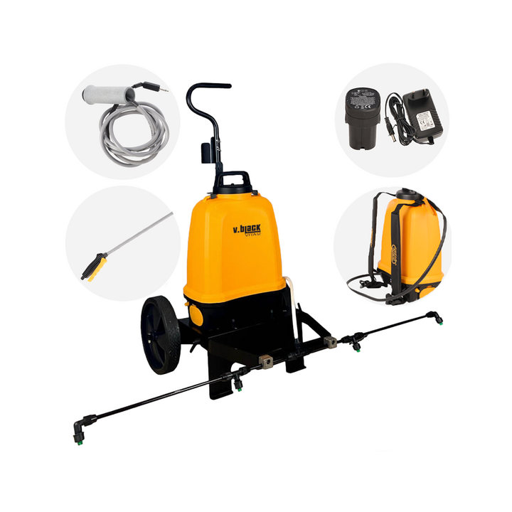 Volpi V BLACK VITA 12 akkukäyttöinen reppuruisku 12 l 14 4 V trolley kärry