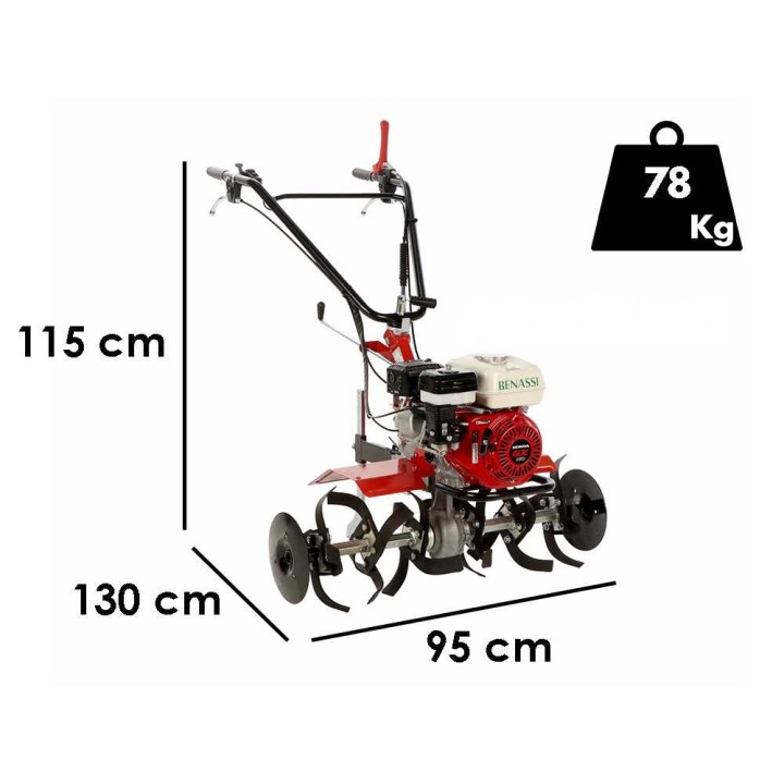 Benassi BL105H bensiinijyrsin, Honda GX160, 5,5 HP, 90 cm, 2+1 vaihdetta
