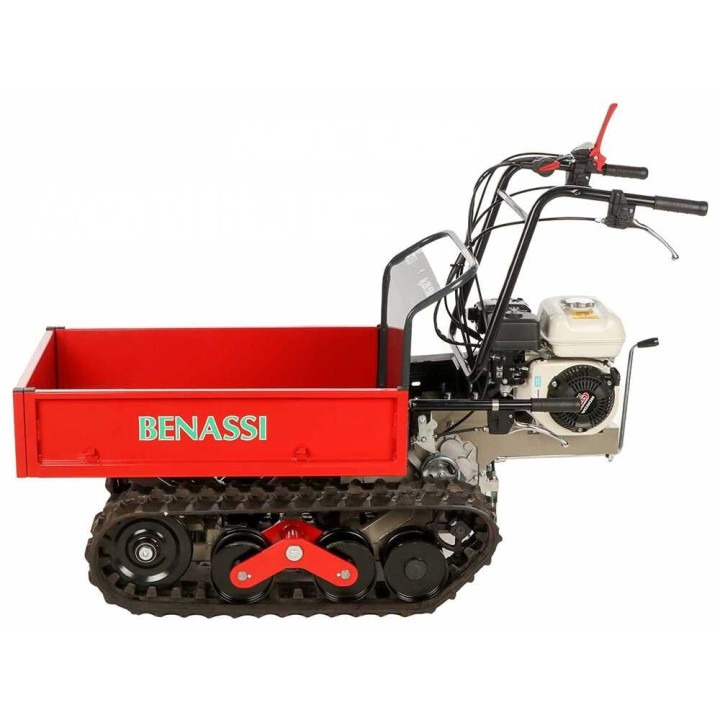 Benassi M353H telaketjukärry, 350 kg, Honda GP160, laajennettava lava