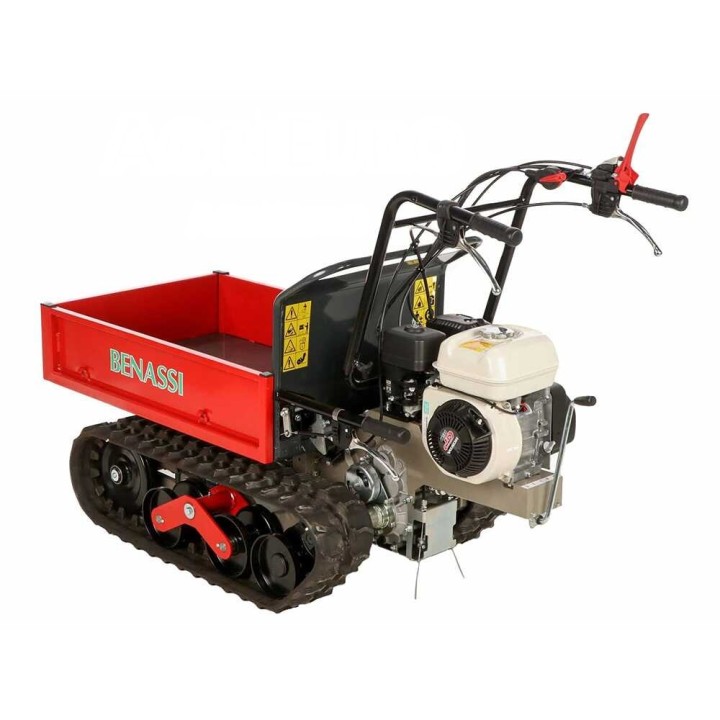 Benassi M353H telaketjukärry, 350 kg, Honda GP160, laajennettava lava