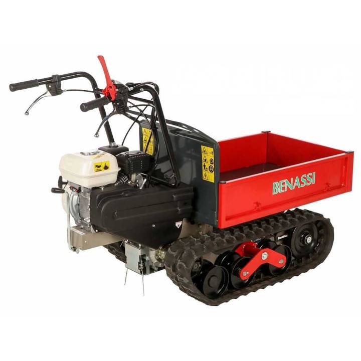 Benassi M353H telaketjukärry, 350 kg, Honda GP160, laajennettava lava