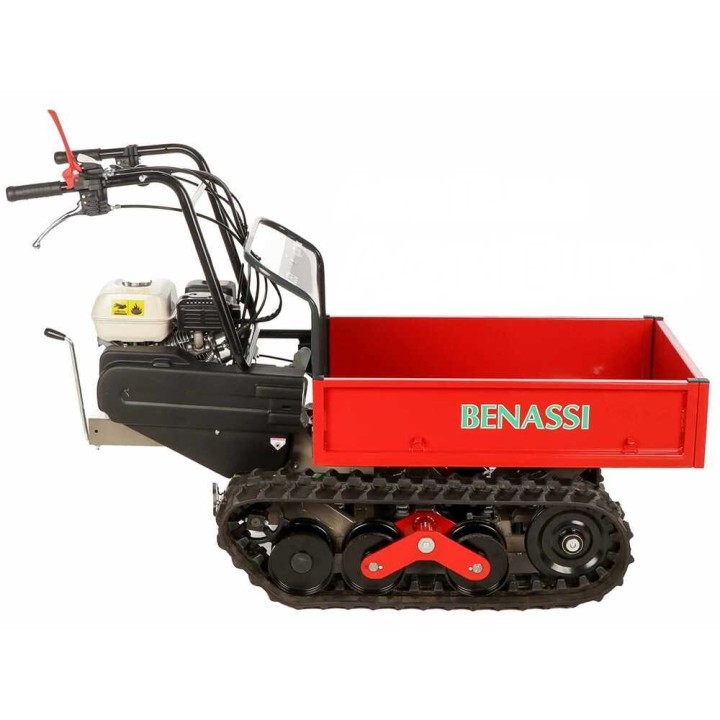 Benassi M353H telaketjukärry, 350 kg, Honda GP160, laajennettava lava