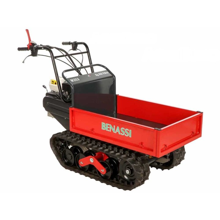 Benassi M353H telaketjukärry, 350 kg, Honda GP160, laajennettava lava