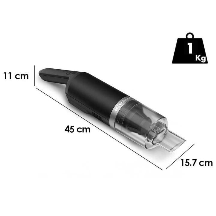 KitchenAid Go 5KKVR100BM käsipölynimuri, 12 V, ilman akkua ja laturia