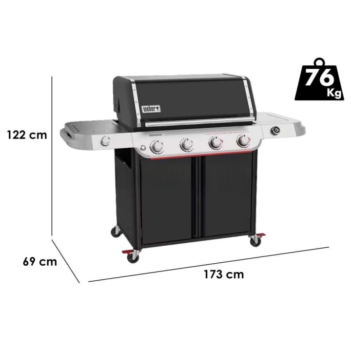 Weber Genesis E-435W kaasugrilli, 4 poltinta, 16,8 kW