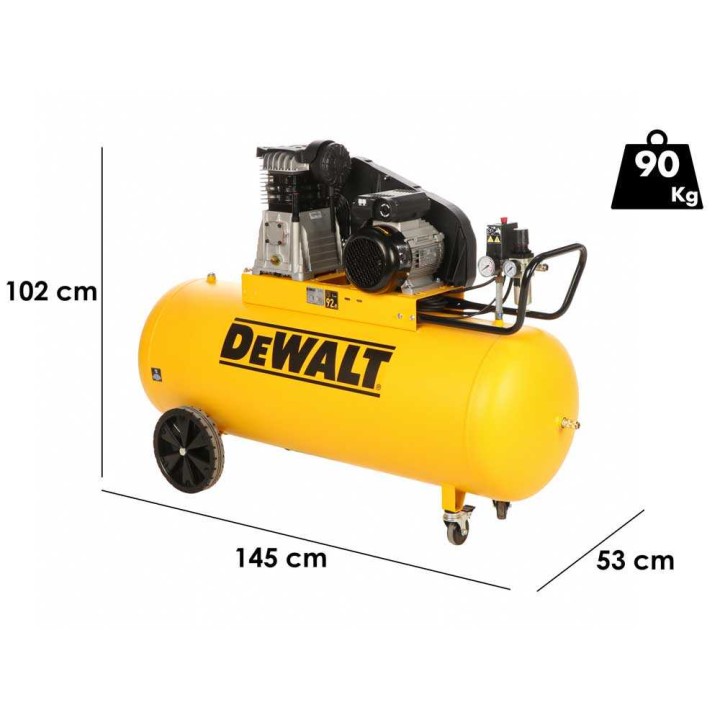 DeWalt DXCMB3M201HE hihnavetoinen kompressori, 3 HP, 200 l, 230 V