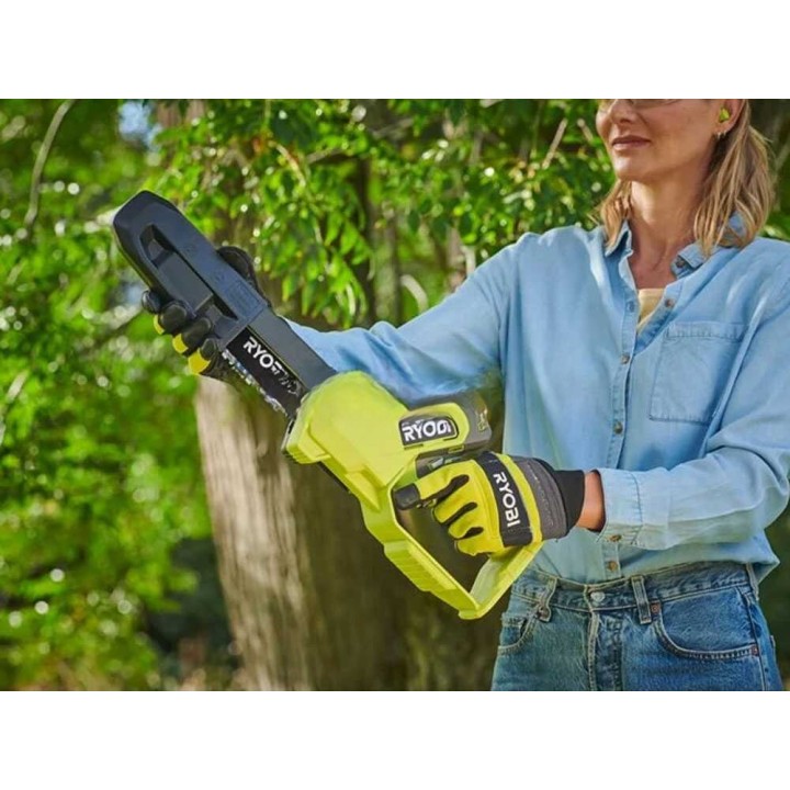Ryobi RY18PS15A-0 akkukäyttöinen oksasaha, 18 V, 15 cm, ilman akkua ja laturia