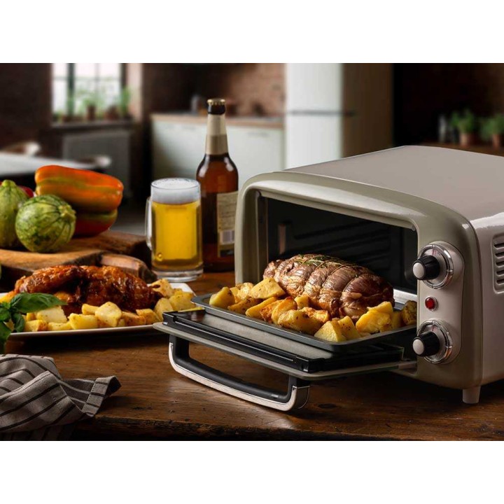 Ariete Vintage Beige sähköuuni, 10 l, 800 W, 230 V