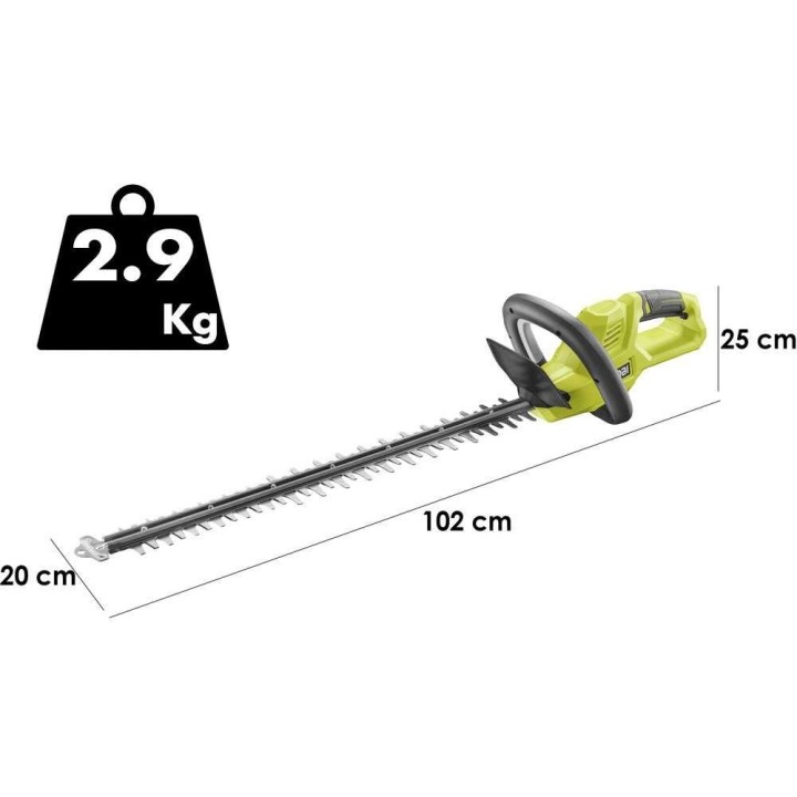 Ryobi RY36HT60A-0 akkukäyttöinen pensasleikkuri, 60 cm, 36 V, ilman akkua ja laturia