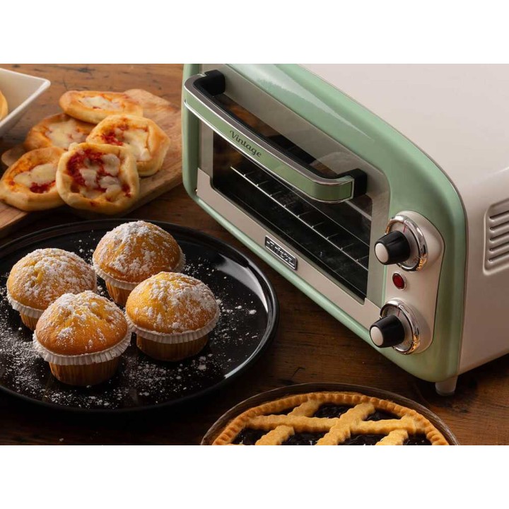 Ariete Vintage Verde sähköuuni, 10 l, 800 W, 230 V