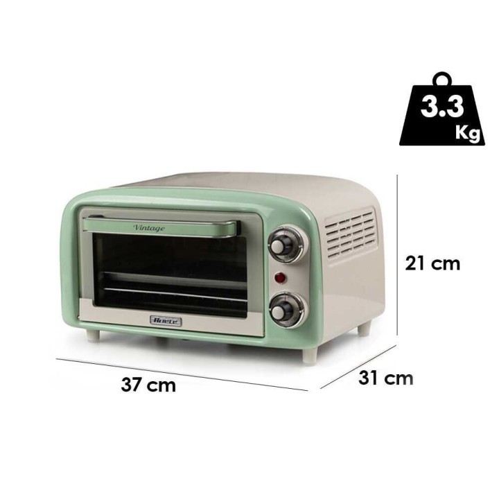 Ariete Vintage Verde sähköuuni, 10 l, 800 W, 230 V