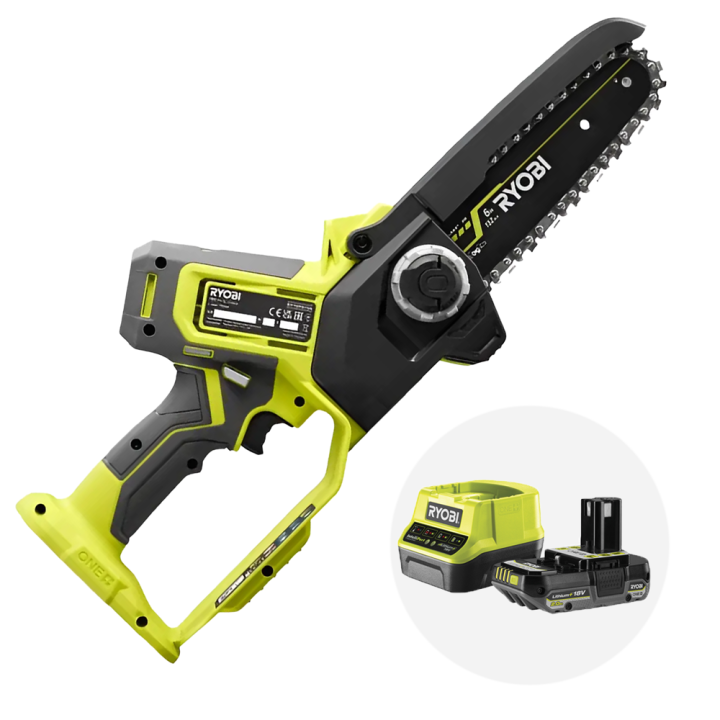Ryobi RY18PS15A 120 akkukäyttöinen oksasaha 18 V 15 cm 2 Ah