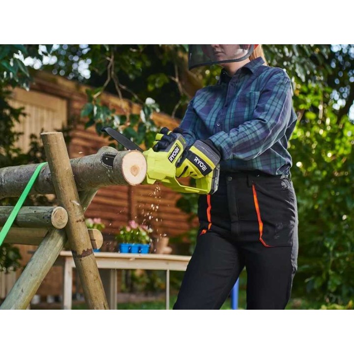 Ryobi RY18PS15A-120 akkukäyttöinen oksasaha, 18 V, 15 cm, 2 Ah