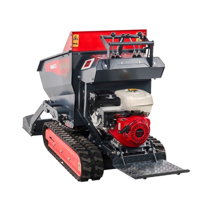 Benassi H660CS telaketjukärry, hydraulinen dumper-lava ja kuormauslapio, 600 kg, Honda GX270