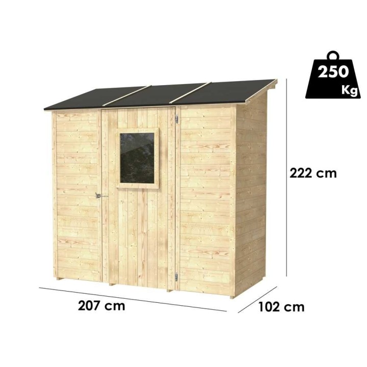 Alce Vaniglia 207x102 puutarhavaja, puu, 207 × 102 × 222 cm