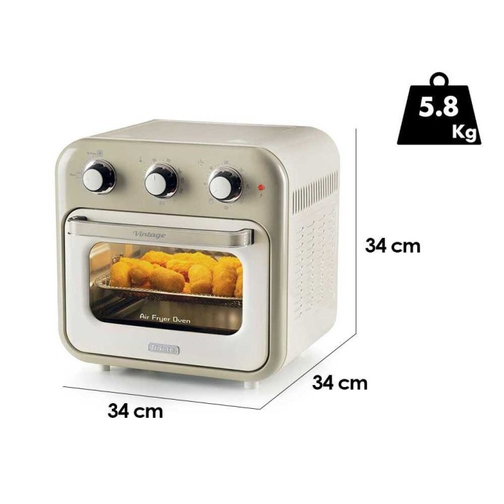 Ariete Vintage Beige ilmafriteerauskeitin ja sähköuuni, 16 l, 1 400 W, 230 V
