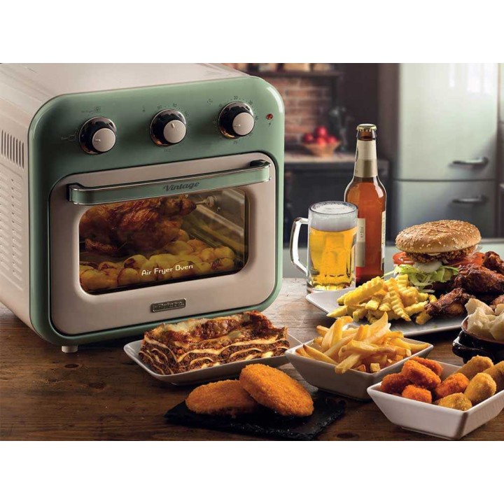 Ariete Vintage Verde ilmankeitin ja sähköuuni, 16 l, 1 400 W, 230 V