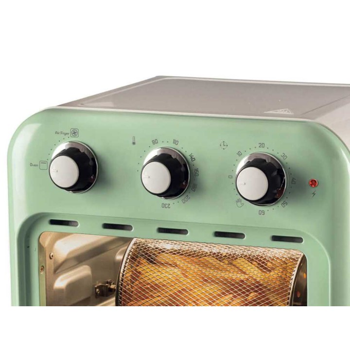 Ariete Vintage Verde ilmankeitin ja sähköuuni, 16 l, 1 400 W, 230 V