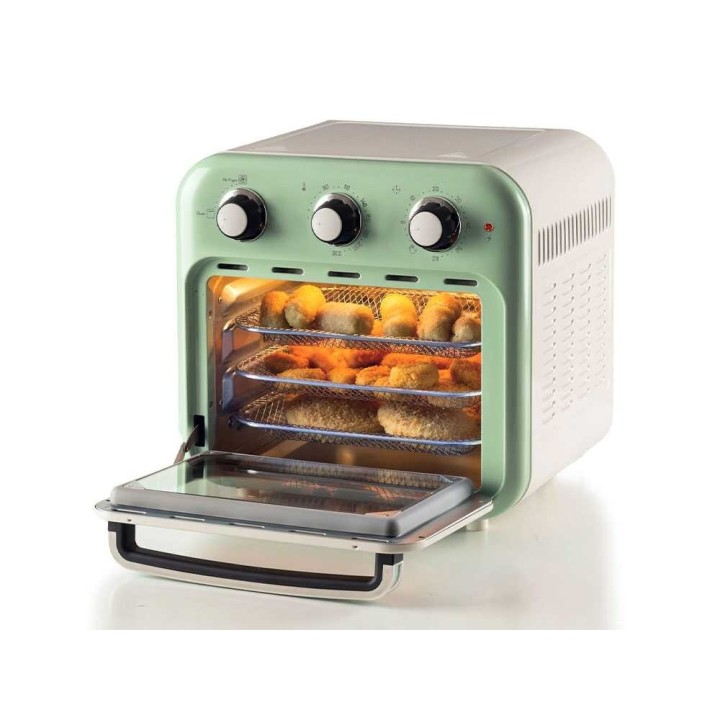 Ariete Vintage Verde ilmankeitin ja sähköuuni, 16 l, 1 400 W, 230 V