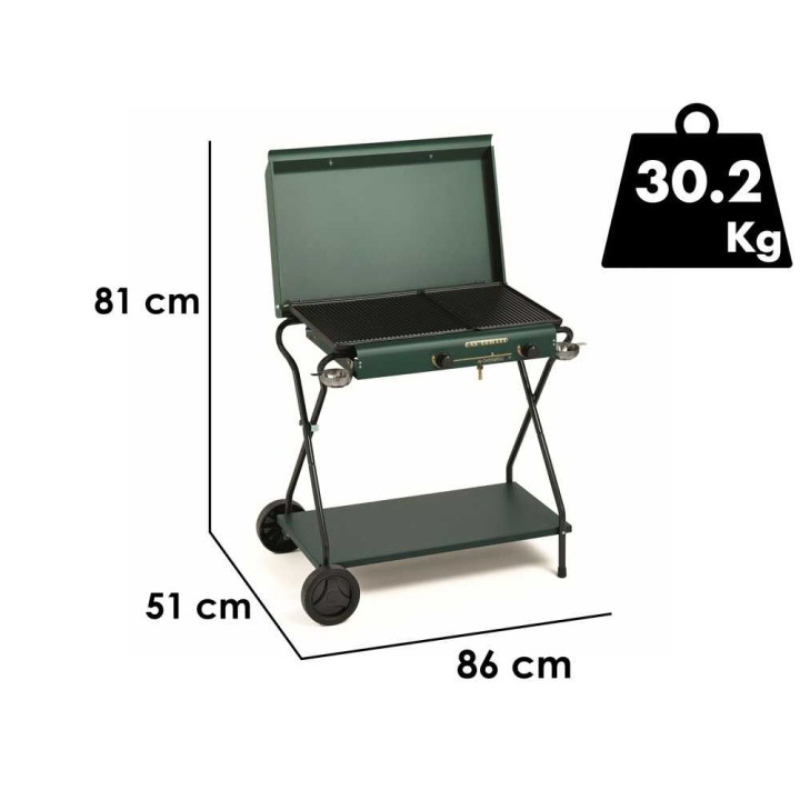 Ompagrill GAS 4071/C/M kaasugrilli, 2 poltinta, 6 kW, 2 840 cm²